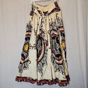 Advance Apparels Free Size Skirt African Elephant Stamped Mandala Full Length